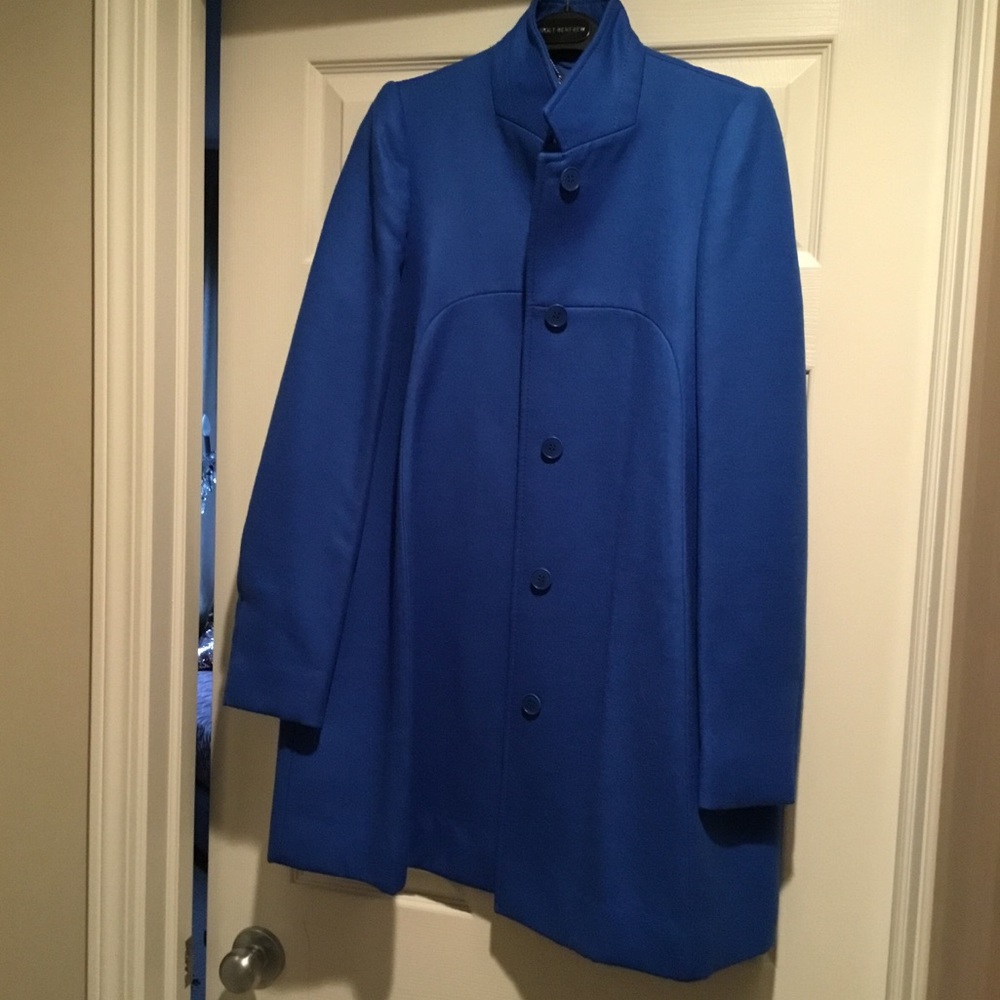 Stella McCartney bright blue wool coat, IT 42